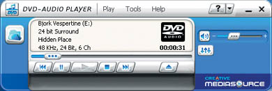 ���������� ������������� ��� Audigy2 ������ DVD-Audio � ������ ����� � �������.